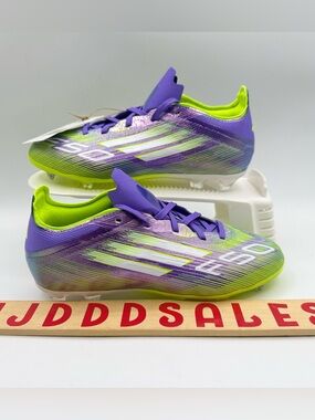 Adidas F50 Elite FG Purple Rush Lucid Lemon JH7714 Soccer Cleats Youth Size 3